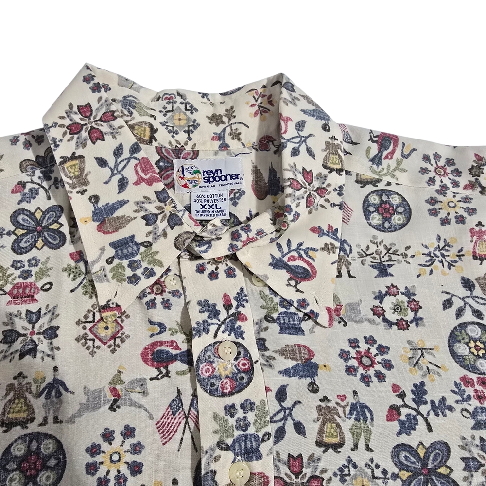 RARE Reyn Spooner XXL Summer Commemorative 2003 Button Down July 4th,  HAWAII